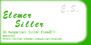 elemer siller business card